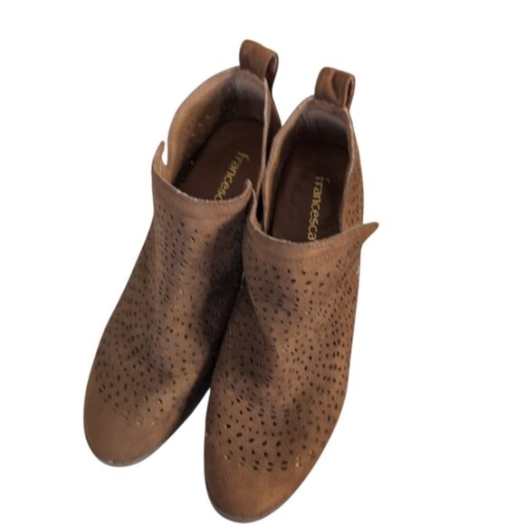 Francesca's Western Aztec Boho Cut Out Remedy Ankle Boots 9 - Picture 3 of 8